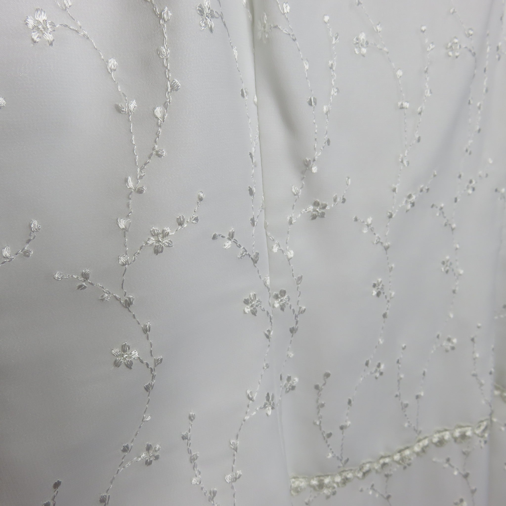 Y2K Embroidered Floral Lace Summer Beach Wedding Dress - Women's S/M