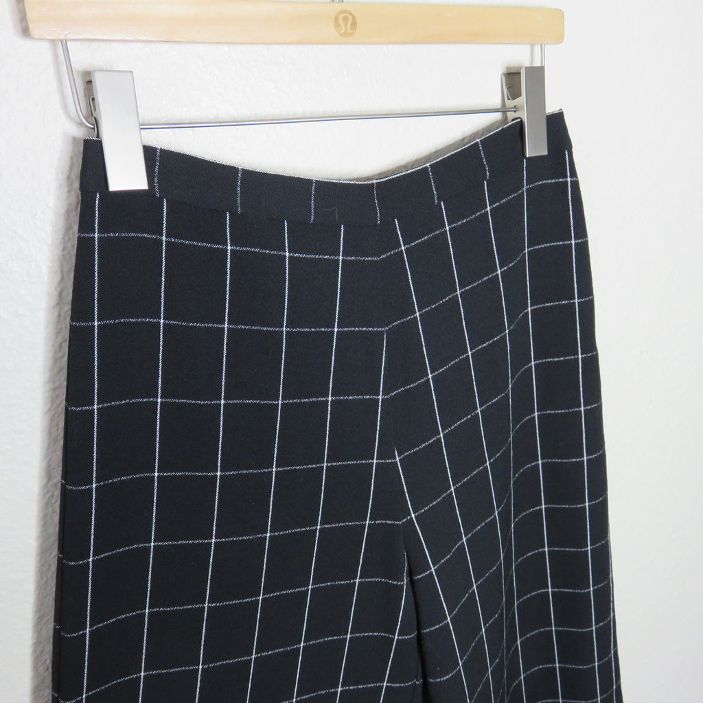 Vintage Wide Leg Windowpane Pattern Pants Made in USA - Women's Size 6