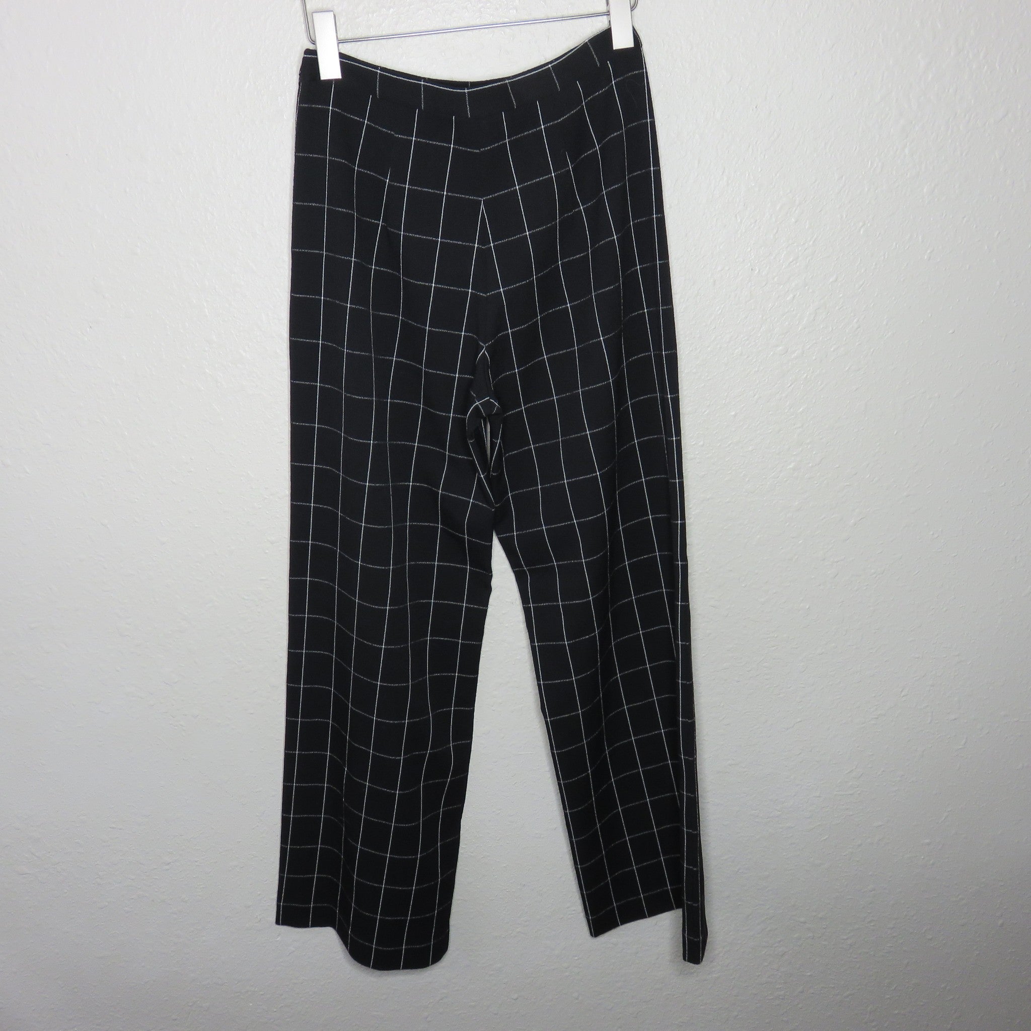 Vintage Wide Leg Windowpane Pattern Pants Made in USA - Women's Size 6