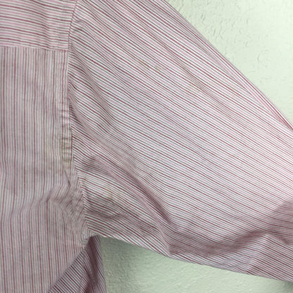 Rough Stock Panhandle Slim Pink Striped Snap Button Up Shirt - Men's XL