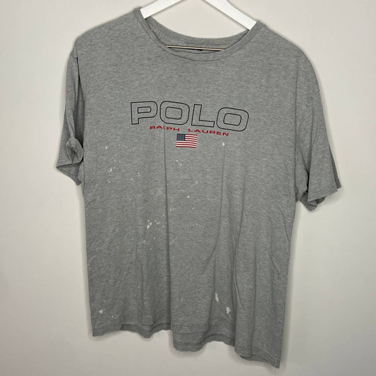 Y2K Polo Ralph Lauren Flag Logo T Shirt - Men'S Size L