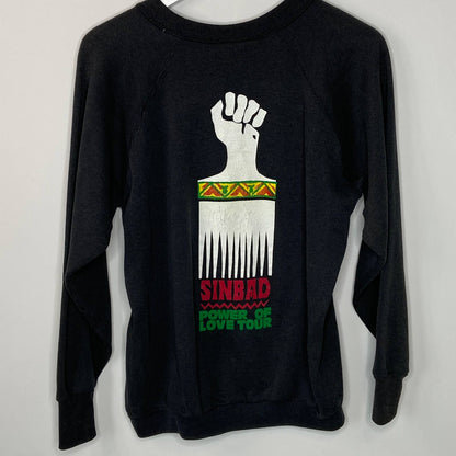 Vintage Sinbad Power of Love Tour Faded Crewneck Sweatshirt - Adult Size M