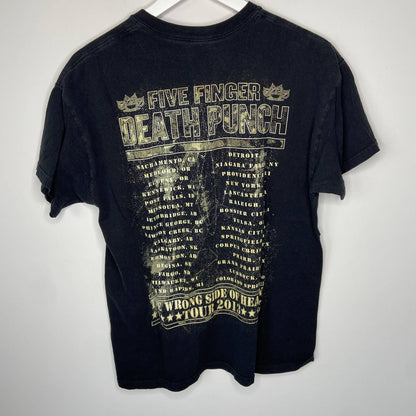 Five Finger Death Punch 2013 Wrong Side of Heaven Tour Concert T Shirt - Adult Size L