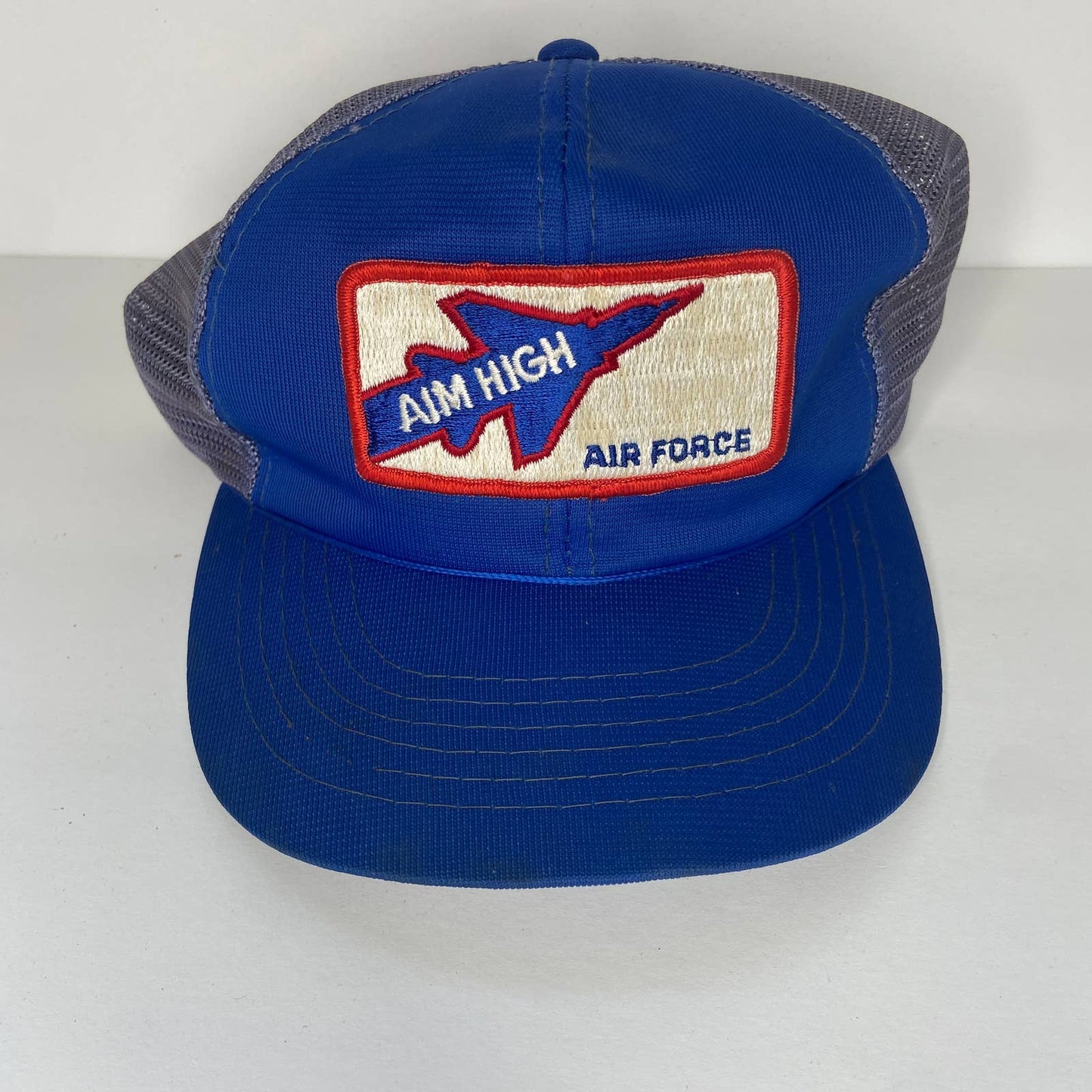 Vintage Air Force Aim High Mesh Embroidered Snapback Trucker Hat