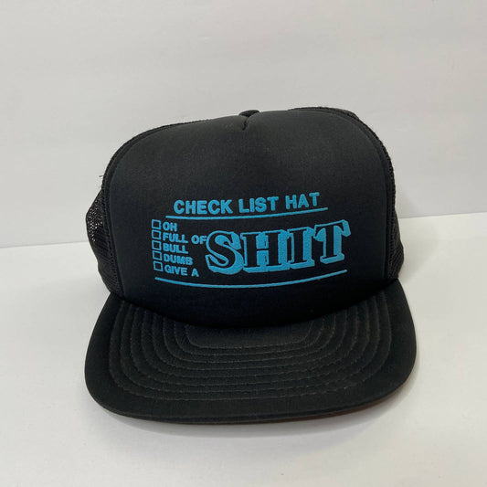 Vintage Novelty Checklist Hat