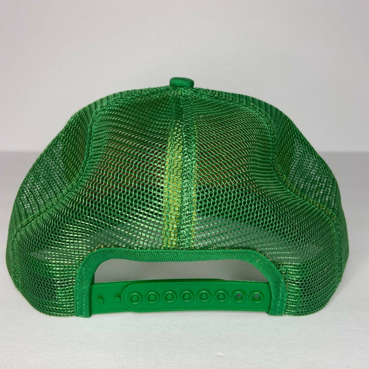 Vintage K Products Ransomes Bob-Cat Embroidered Patch Mesh Snapbuck Trucker Hat