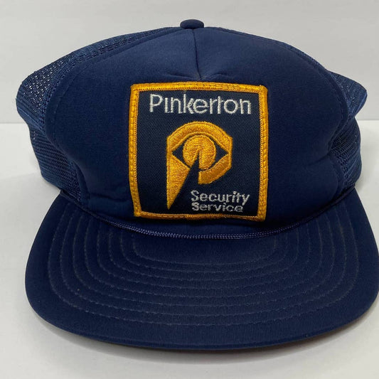 Vintage Pinkerton Private Eye Embroidered Mesh Snapback Trucker Hat
