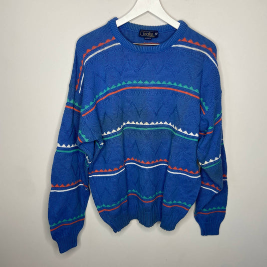 Vintage USA Made Old Man Grandpa Sweater - Men's Size XL