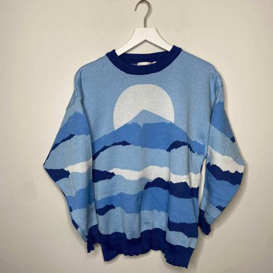 Daisy Street Blue Mountain Sunset Sweater - Women's Size XXL