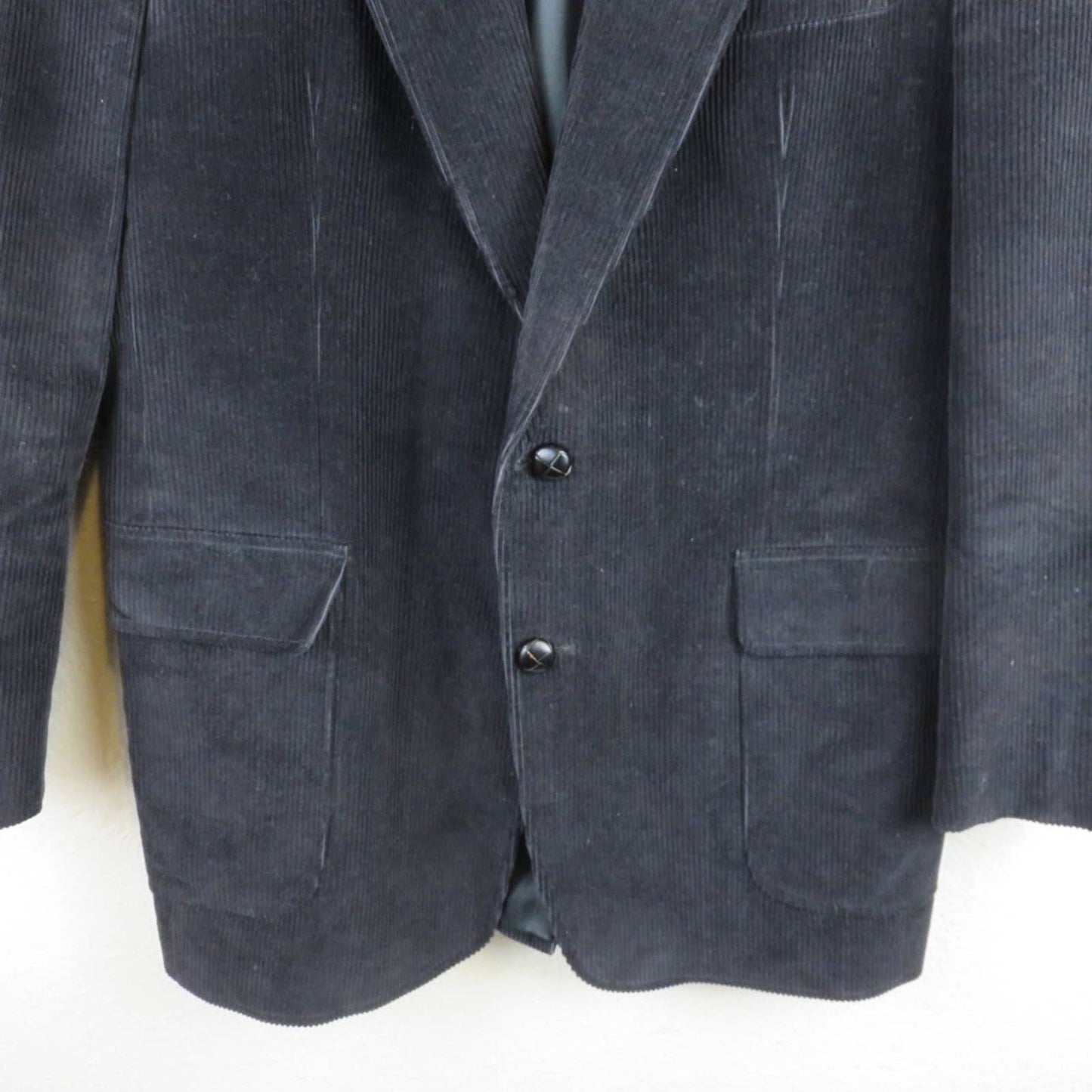 Corduroy Elbow Patch Leather Button Sport Coat - Men's Size 42 L