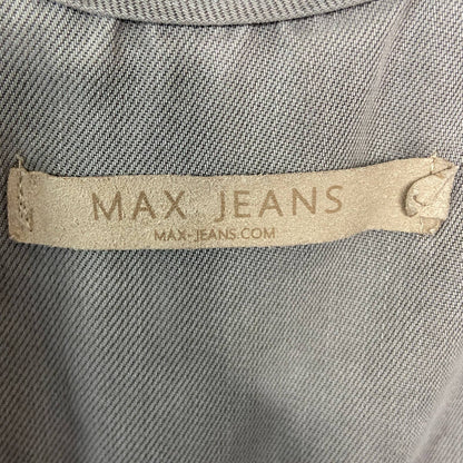 Max Jeans Gray Drap Front Cinch Waist Sleeveless Jacket - Women's Size Medium